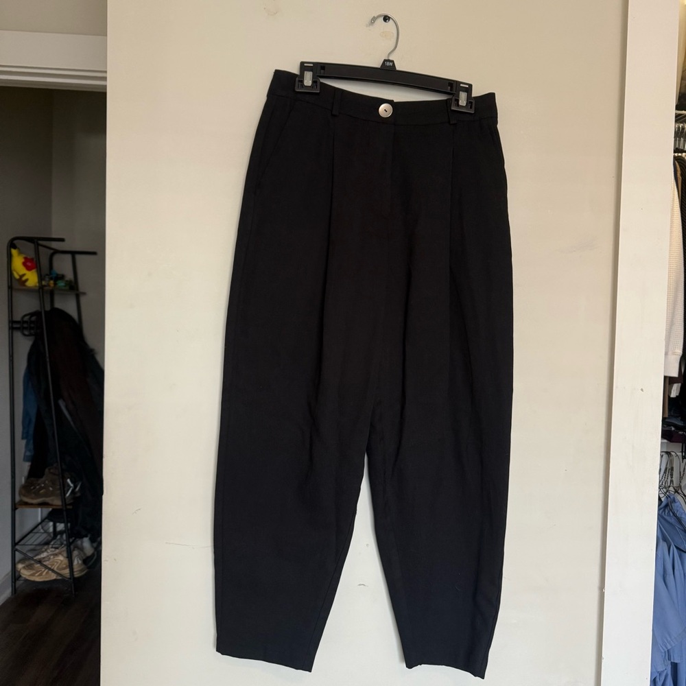 Zara Black Pleated Pants